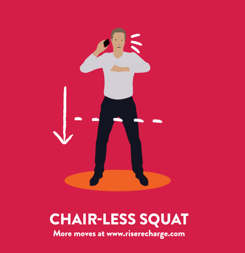 Chair-less squat